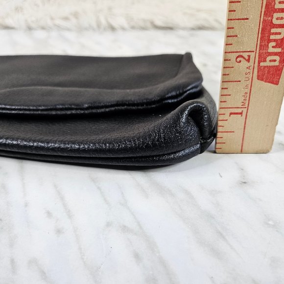 Vintage Black Genuine Cow Leather Pouch - Picture 7 of 7